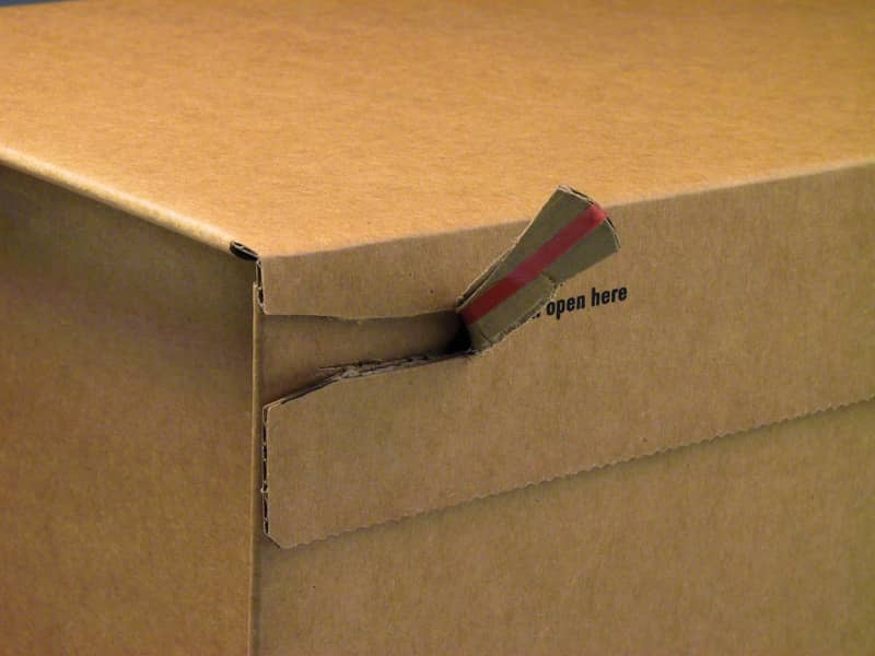 Scatola con tasca interna ColomPac in cartone ondulato f.to 26,2x16,5x5 cm avana - 30000267
