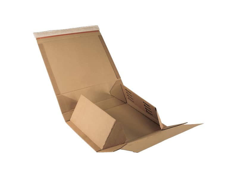 Scatola con tasca interna ColomPac in cartone ondulato f.to 26,2x16,5x5 cm avana - 30000267
