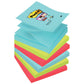 Foglietti riposizionabili Post-it® Ricarica Z-Notes Super Sticky assortiti Miami  6 bloc. da 90 ff - R330-6SS-MIA