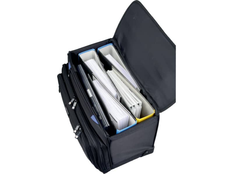 Borsa pilota con trolley Lightpak PIONEER in poliestere 47x27x38 cm nero 46108