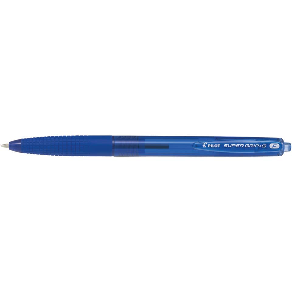 Penne a sfera a scatto Pilot Supergrip G punta F blu 1639