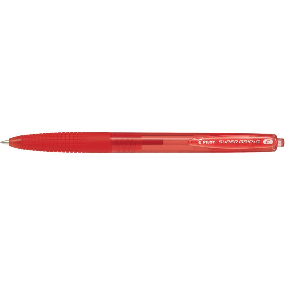 Penne a sfera a scatto Pilot Supergrip G punta F rosso 1640