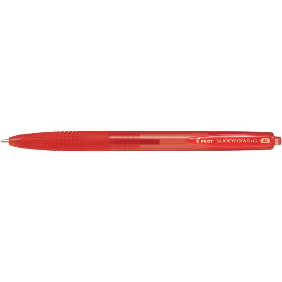 Penna a sfera a scatto Pilot Super Grip G punta M rosso 1616