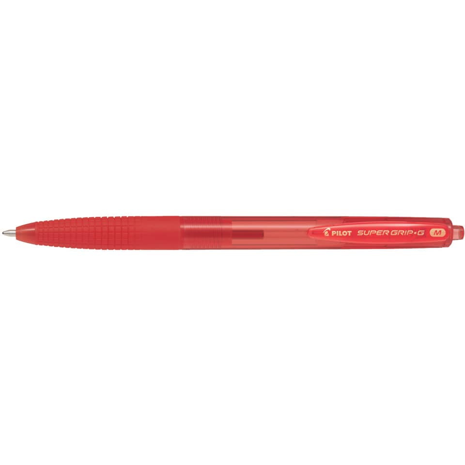 Penna a sfera a scatto Pilot Super Grip G punta M rosso 1616