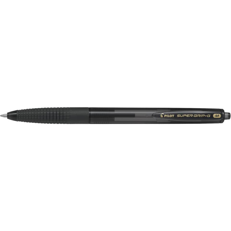 Penna a sfera a scatto Pilot Super Grip G punta M nero 1614