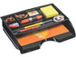 Organizer da cassetto CEP in polistirolo con 7 scomparti nero 34,4x16,8x2 cm - 1014940161