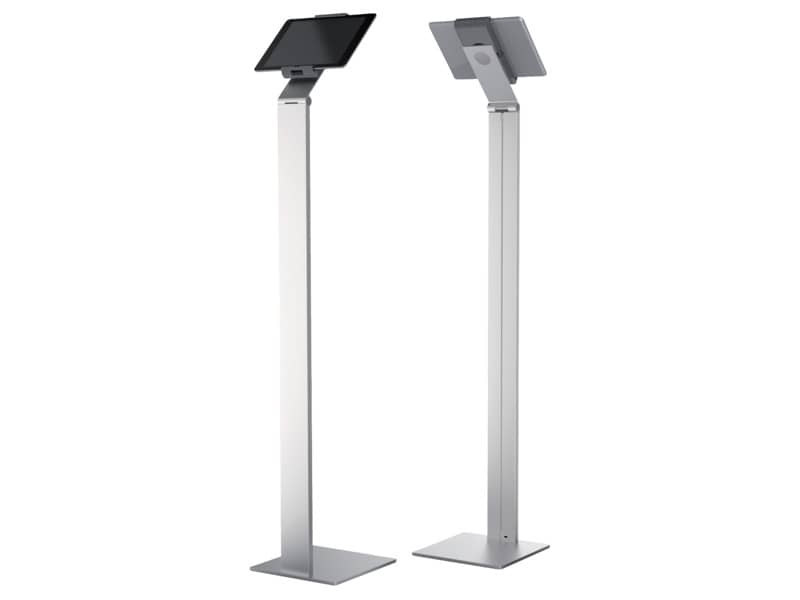 Porta tablet da pavimento DURABLE per tablet da 7" a 13" argento metallizzato 27x27x121,5cm - 893223