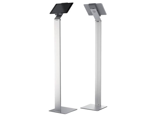Porta tablet da pavimento DURABLE per tablet da 7" a 13" argento metallizzato 27x27x121,5cm - 893223