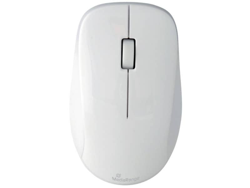 Set tastiera e mouse wireless Media Range serie highline QWERTZ, bianco/argento - MROS106