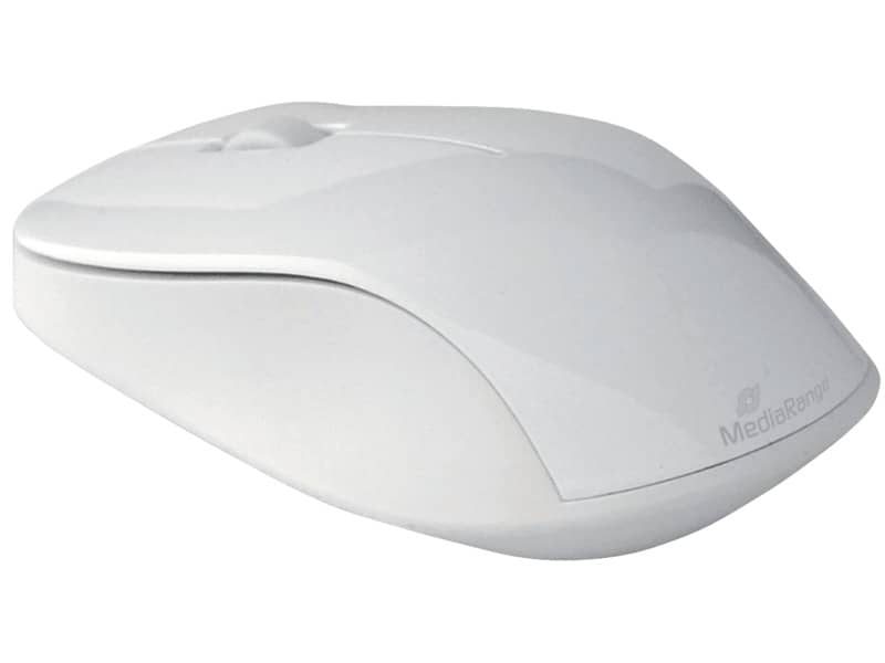 Set tastiera e mouse wireless Media Range serie highline QWERTZ, bianco/argento - MROS106