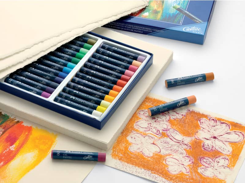 Pastelli a olio Faber-Castell Oil Pastels Creative Studio assortiti astuccio di cartone da 24 - 127024