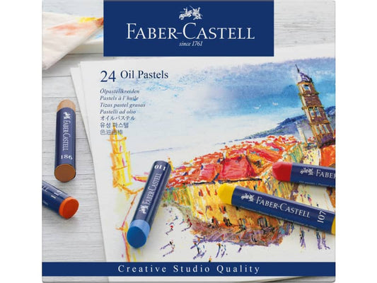 Pastelli a olio Faber-Castell Oil Pastels Creative Studio assortiti astuccio di cartone da 24 - 127024