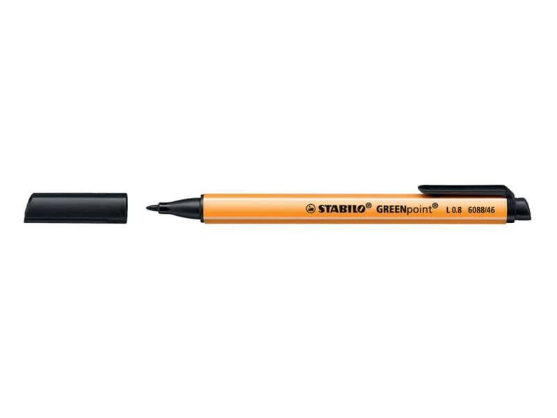 Penna con punta in fibra Stabilo GREENpoint 0,8 mm nero 6088/46