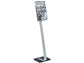 Espositore da terra DURABLE CRYSTAL SIGN STAND A3 argento metallizzato - 481923