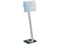 Espositore da terra DURABLE CRYSTAL SIGN STAND A3 argento metallizzato - 481923