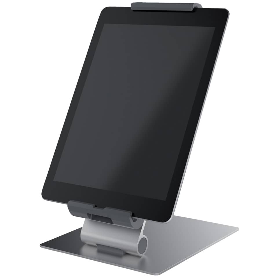 Porta tablet da tavolo DURABLE per tablet da 7" a 13" argento metallizzato 15,5x24,2x18,3cm - 893023