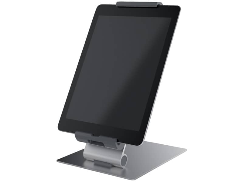 Porta tablet da tavolo DURABLE per tablet da 7" a 13" argento metallizzato 15,5x24,2x18,3cm - 893023