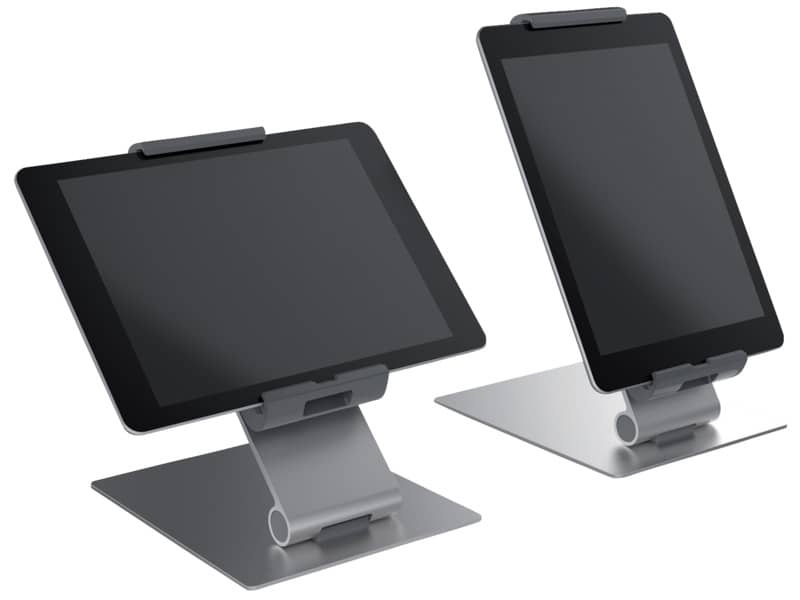 Porta tablet da tavolo DURABLE per tablet da 7" a 13" argento metallizzato 15,5x24,2x18,3cm - 893023