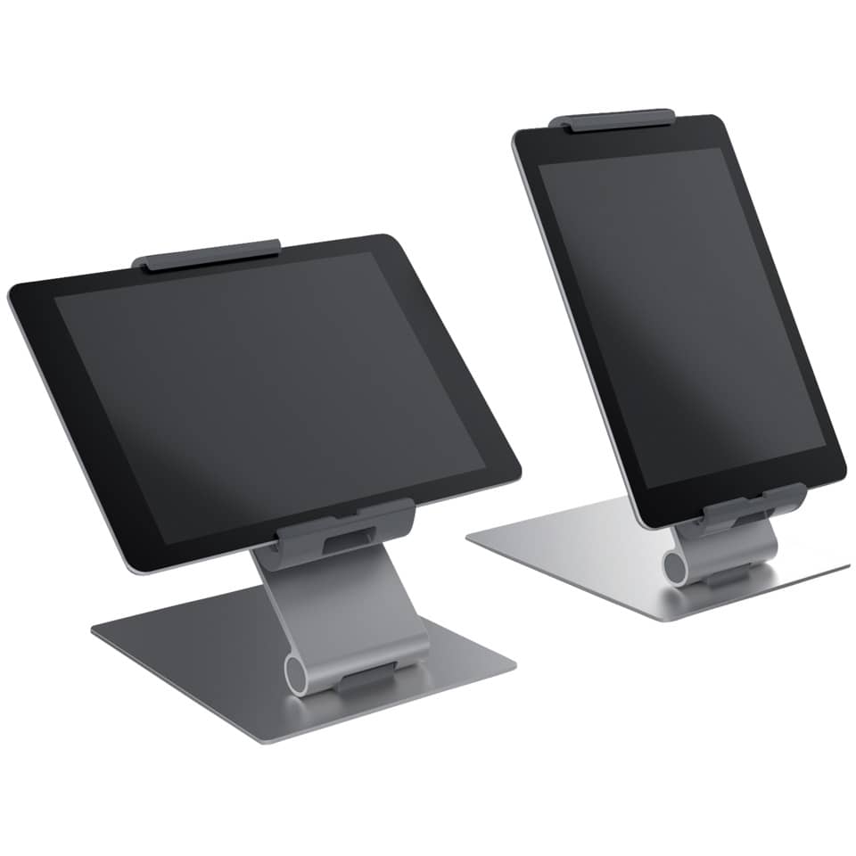 Porta tablet da tavolo DURABLE per tablet da 7" a 13" argento metallizzato 15,5x24,2x18,3cm - 893023