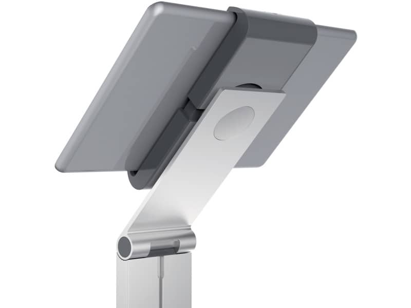 Porta tablet da pavimento DURABLE per tablet da 7" a 13" argento metallizzato 27x27x121,5cm - 893223