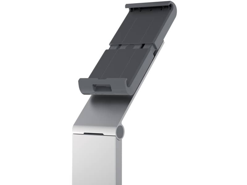 Porta tablet da pavimento DURABLE per tablet da 7" a 13" argento metallizzato 27x27x121,5cm - 893223