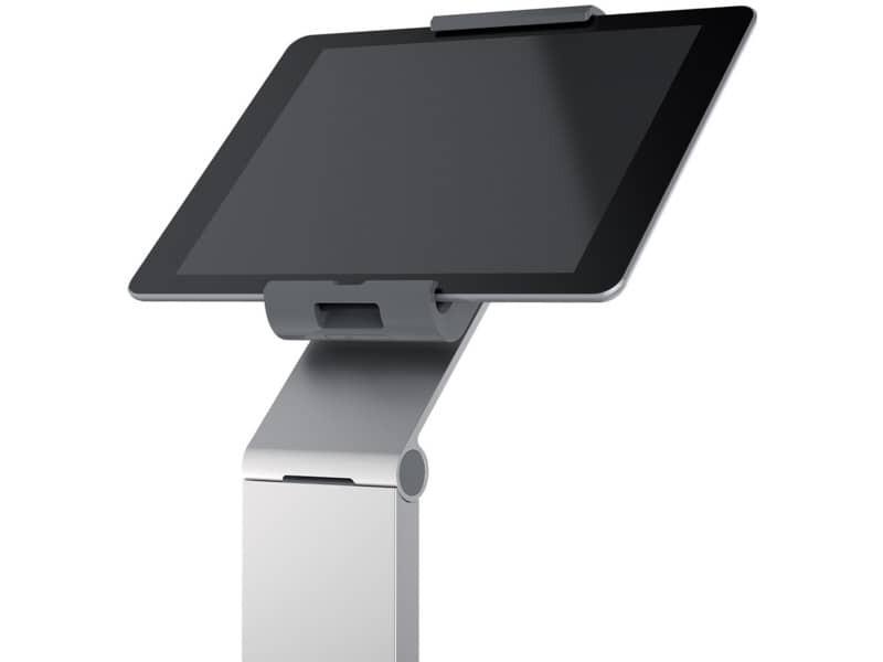 Porta tablet da pavimento DURABLE per tablet da 7" a 13" argento metallizzato 27x27x121,5cm - 893223