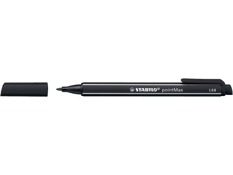 Fineliner Stabilo pointMax 0.8 mm nero 488/46