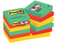 Foglietti riposizionabili Post-it® Super Sticky Marrakesh 47,6x47,6 mm assortiti conf. 12 blocc. da 90 ff - 622-12SS-MAR