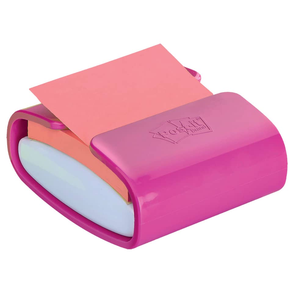 Dispenser foglietti adesivi Post-it® Z-Note bianco/fucsia PRO-C-1SSC