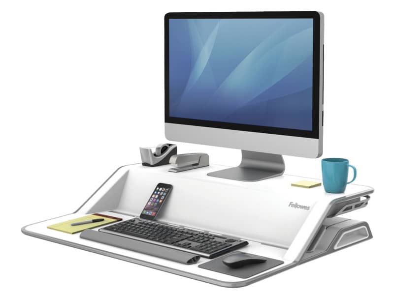 Postazione di lavoro Fellowes Lotus™ Sit-Stand Fellowes - doppio bianco 0009901