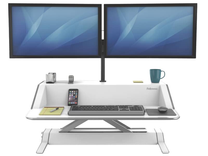 Postazione di lavoro Fellowes Lotus™ Sit-Stand Fellowes - doppio bianco 0009901