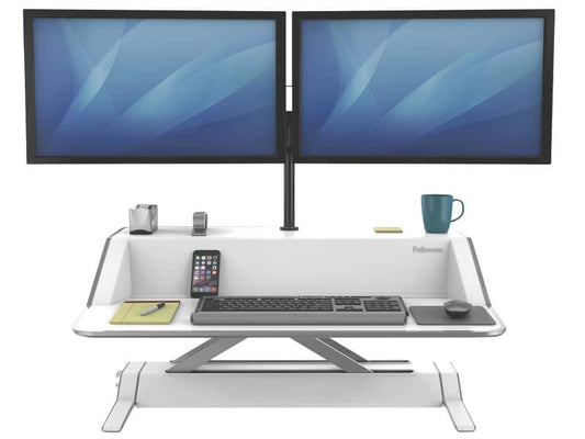 Postazione di lavoro Fellowes Lotus™ Sit-Stand Fellowes - doppio bianco 0009901