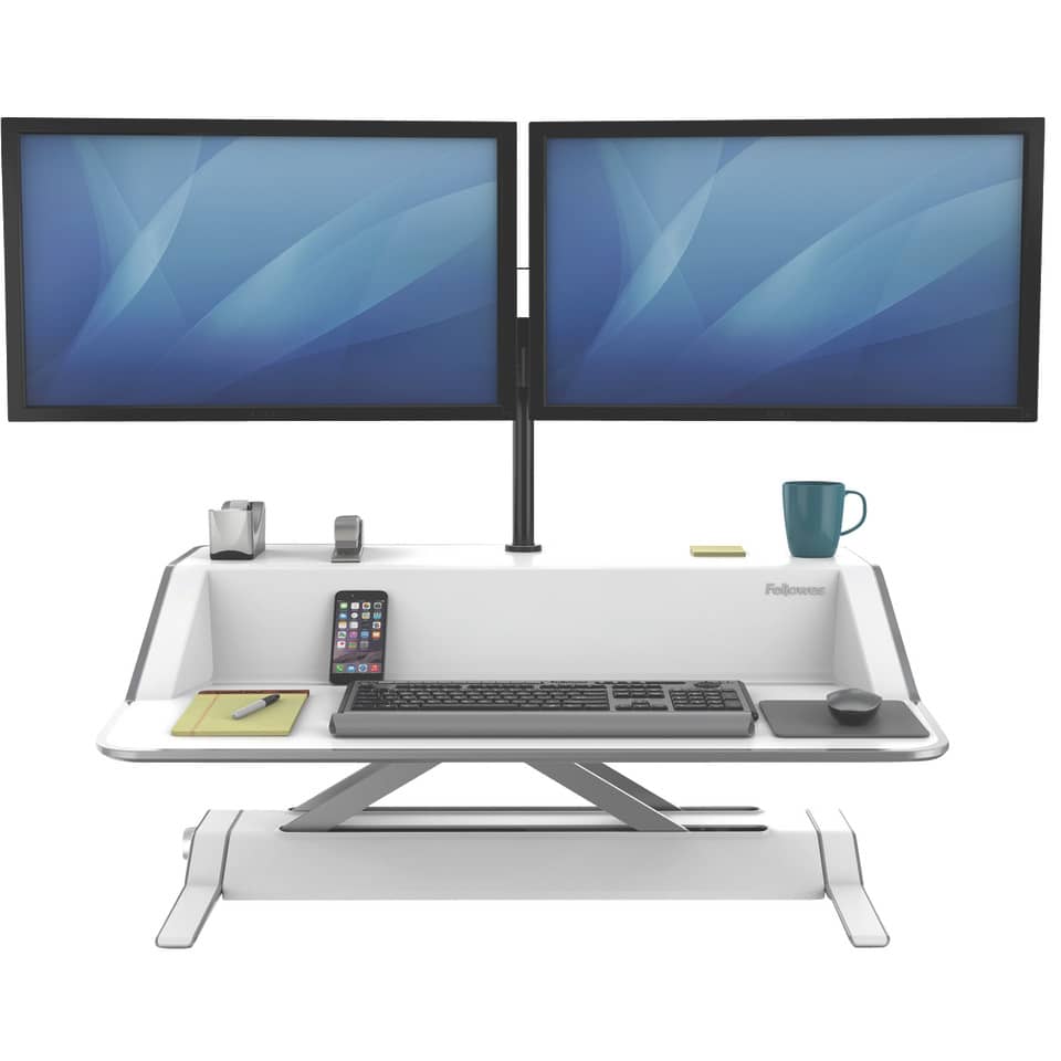 Postazione di lavoro Fellowes Lotus™ Sit-Stand Fellowes - doppio bianco 0009901