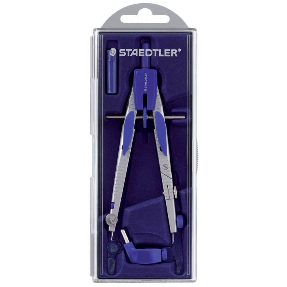 Compasso scolastico a frizione Staedtler Mars 553 argento/blu 553 01