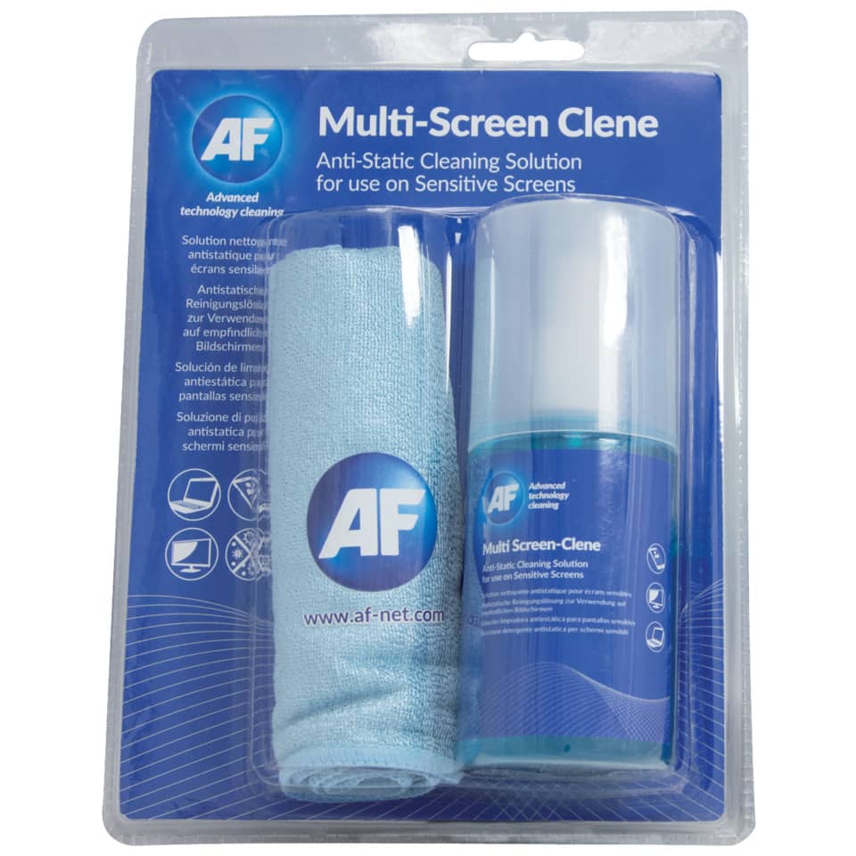 Spray e panno di pulizia AF International bomboletta da 200 ml con panno Multi-Screen-Clene - AMCA_200MIF