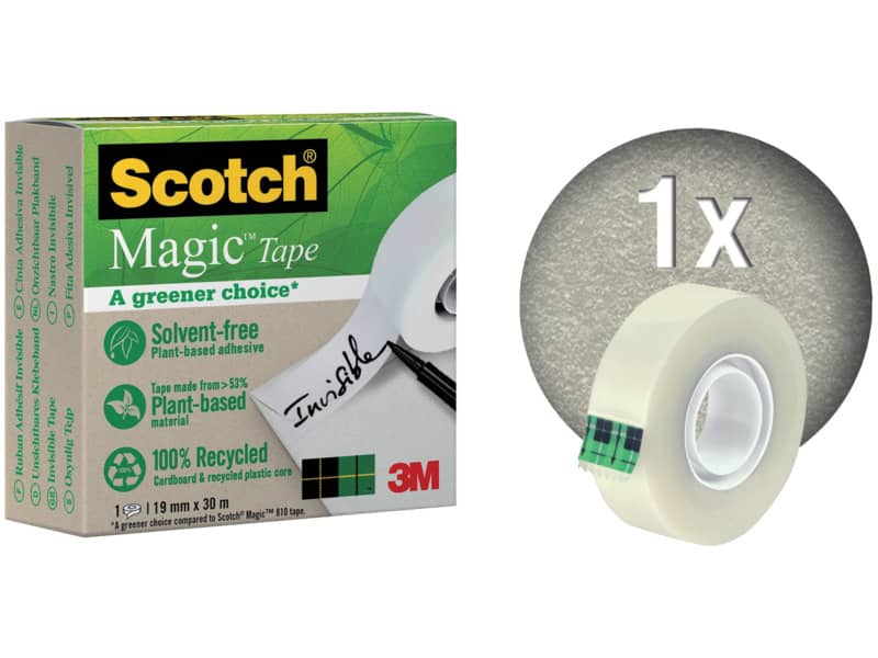 Nastro adesivo Scotch® Magic™ Più Verde 19 mm x 30 m trasparente opaco 9-1930R