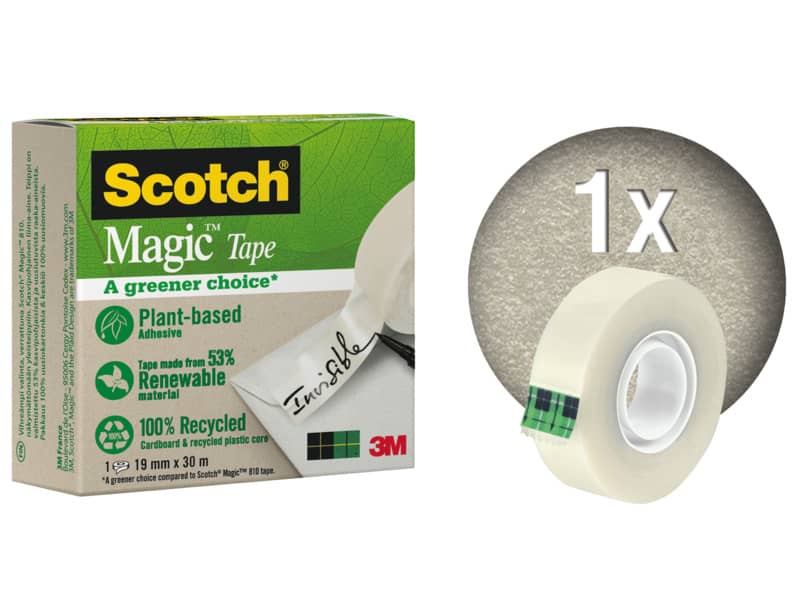 Nastro adesivo Scotch® Magic™ Più Verde 19 mm x 30 m trasparente opaco 9-1930R