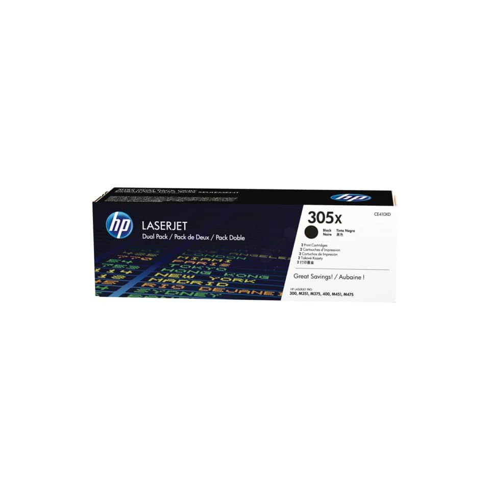 Toner 305X HP nero  Conf. 2 - CE410XD