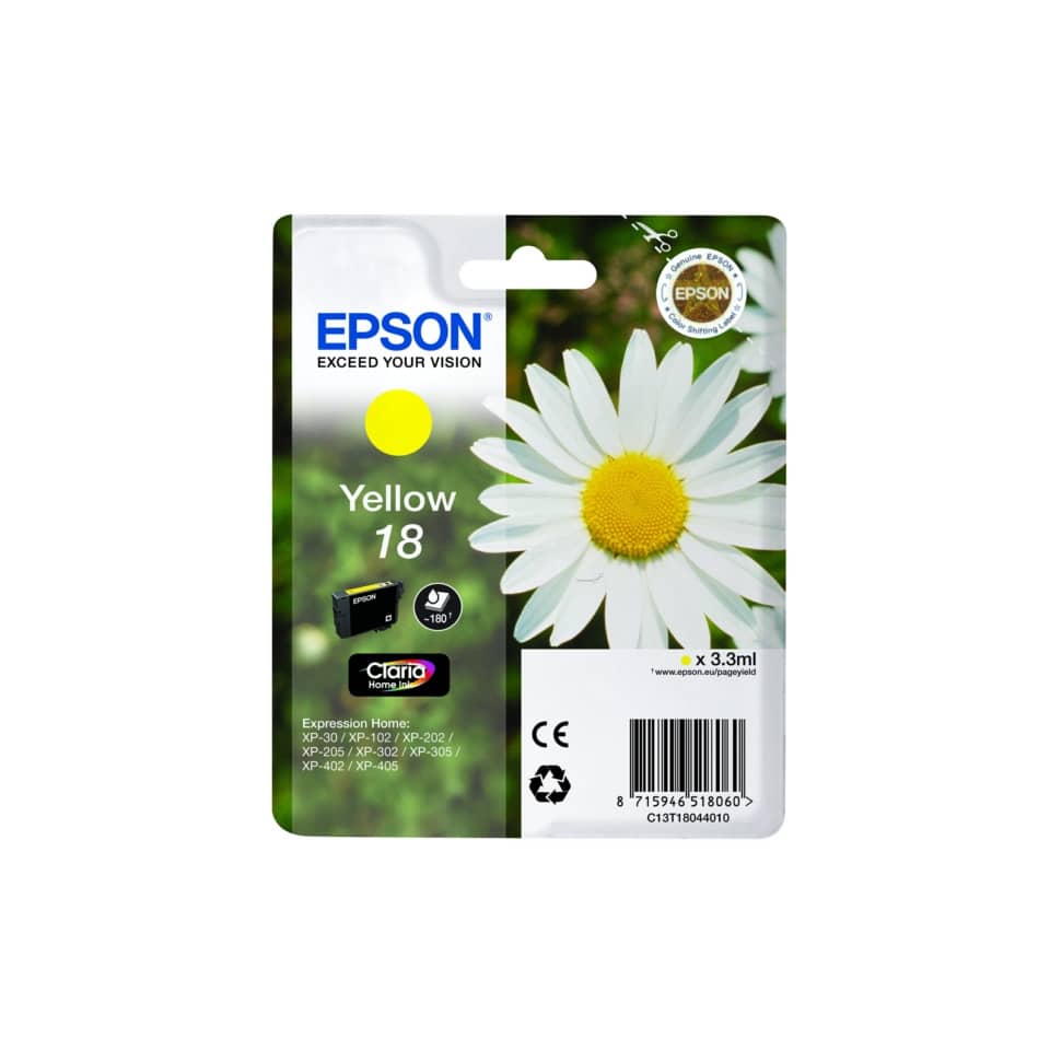 Cartuccia inkjet Margherite 18 Epson giallo C13T18044012