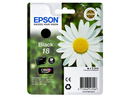 Cartuccia inkjet ink pigmentato Margherite 18 Epson nero C13T18014012