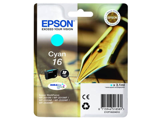 Cartuccia inkjet ink pigmentato Penna e Cruciverba 16 Epson ciano C13T16224012