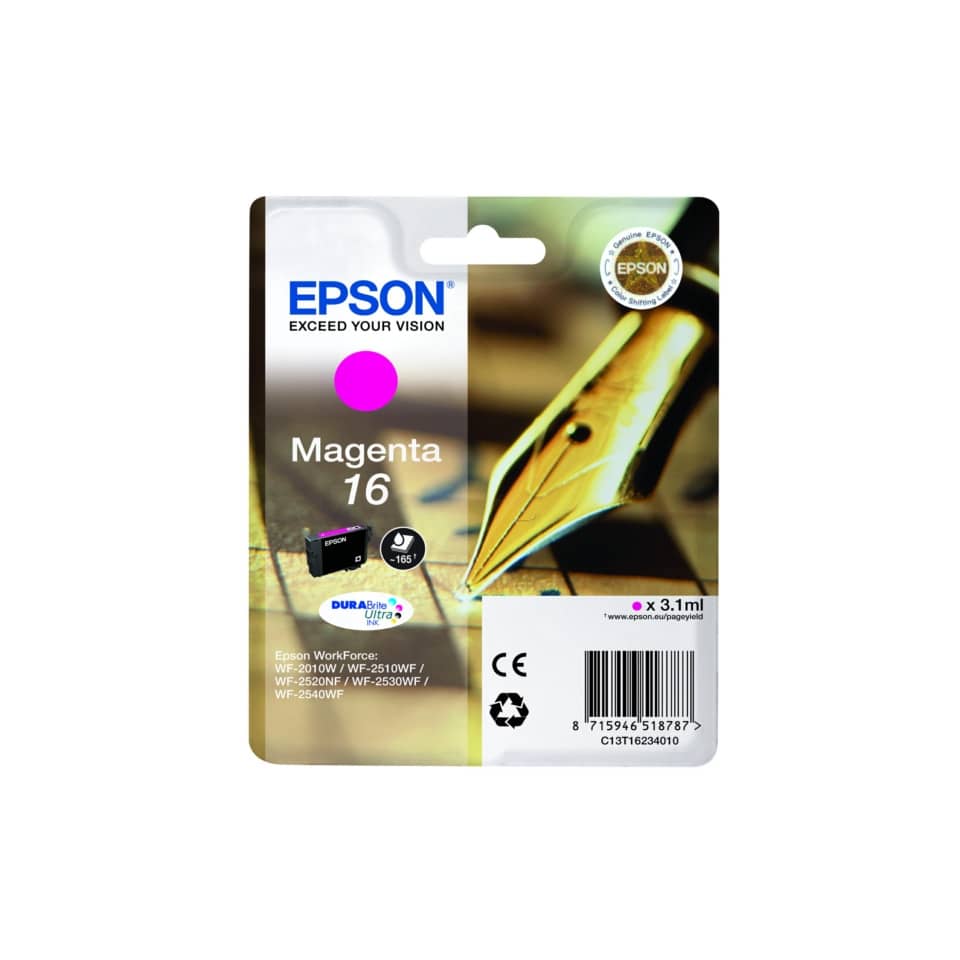 Cartuccia inkjet ink pigmentato Penna e Cruciverba 16 Epson magenta C13T16234012