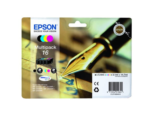 cartucce inkjet Penna e Cruciverba 16 Epson n+c+m+g Conf. 4 - C13T16264012