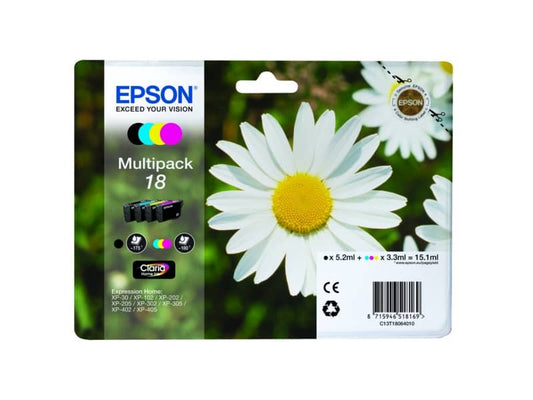 cartucce inkjet Margherite 18 Epson n+c+m+g Conf. 4 - C13T18064012