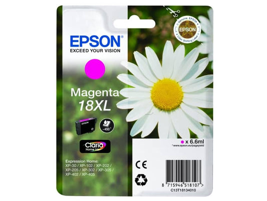 Cartuccia inkjet alta capacità Margherite 18XL Epson magenta C13T18134012