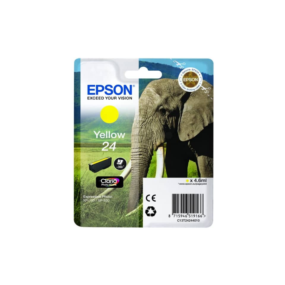 Cartuccia inkjet Elefante 24 Epson giallo C13T24244012