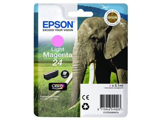 Cartuccia inkjet Elefante 24 Epson magenta chiaro C13T24264012