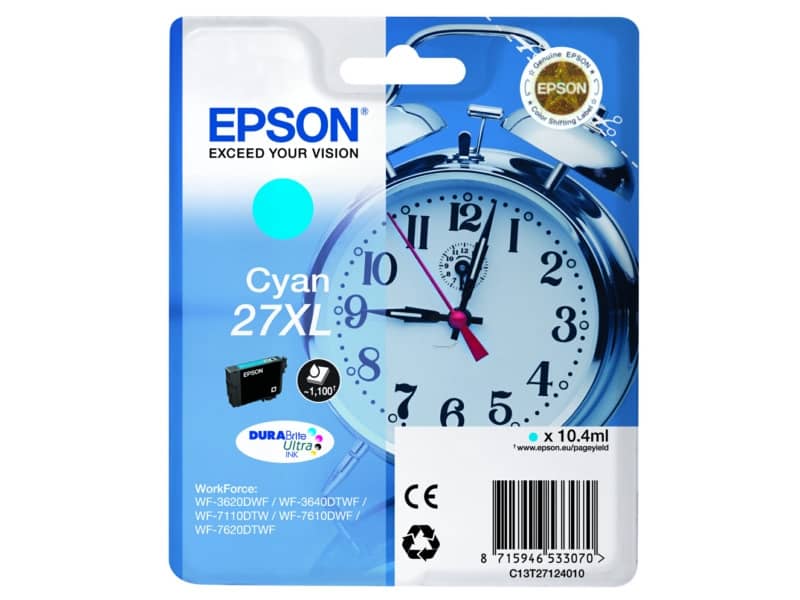 Cartuccia inkjet Sveglia 27XL Epson ciano C13T27124012