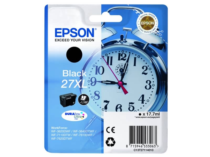 Cartuccia inkjet standard Sveglia 27XL Epson nero C13T27114012