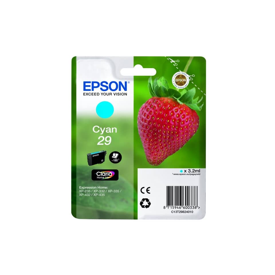 Cartuccia inkjet Fragola T29 Epson ciano  C13T29824012